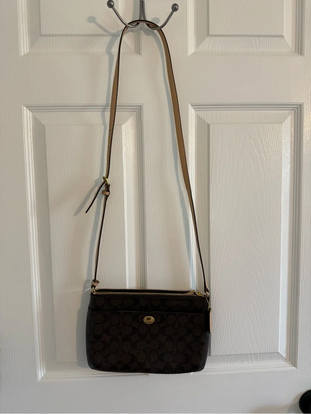Coach Brown Peyton Crossbody w/ Wallet insert